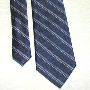 NWOT Michael Kors SILK TIE, 59", Diagonal Stripe on Blue, NEW